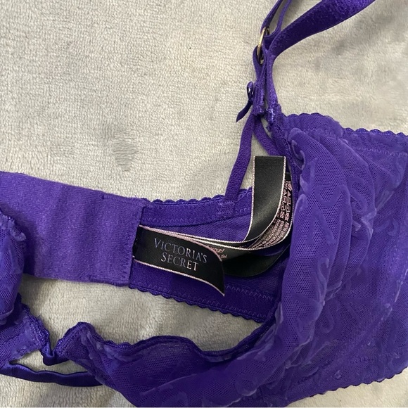 New! Victoria’s Secret Dream Angels Mesh Unlined Logo Demi Bra 10328 - Picture 7 of 9